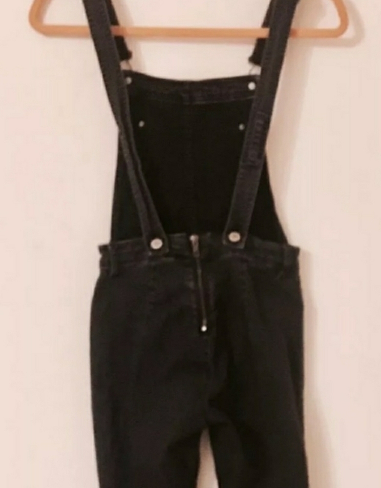 H&M Women's criss cross skinny jean overalls